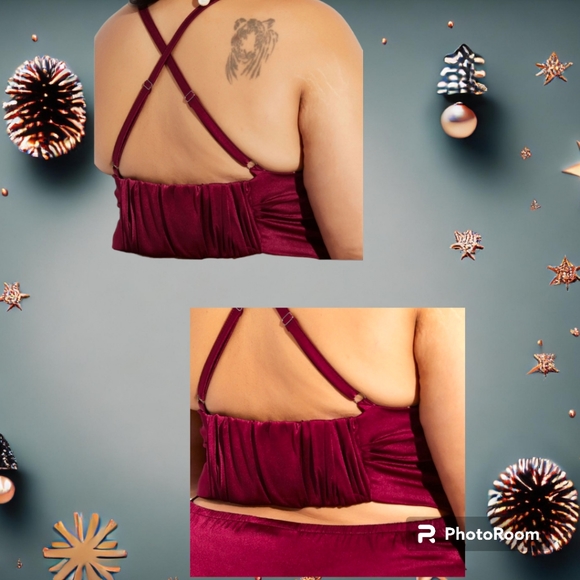 Ashley Stewart Stunning Satin Slip cowl neck dress. Wine color. Size 22/24 - Picture 11 of 12